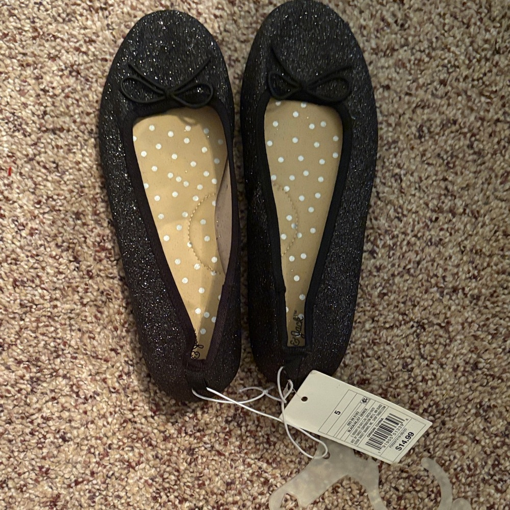 Cat & Jack Sparkly Black Flats